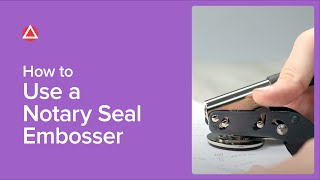 How To Use A Notary Seal Embosser [upl. by Aderfla]