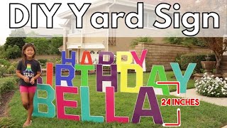 How To DIY Lawn Yard Sign  Weather Proof  24 Inch Height [upl. by Anytsirk]