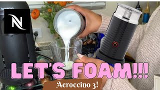 How To Foam Milk With Aeroccino 3 Make Coffee With Foam Tips amp Tricks  Easy Foamed Latte Recipe [upl. by Ardnod292]