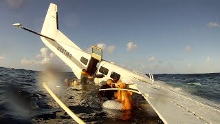 Cessna Engine Failure and Ditching in Ocean Filmed From Inside HD [upl. by Cristal]