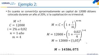 Matematica Financiera Semana 3 Interés Compuesto [upl. by Arta]