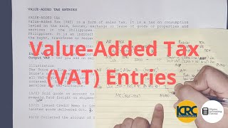 Basic Accounting  ValueAdded Tax VAT Entries Part 2 [upl. by Ibur408]