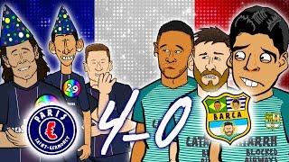 😲40 PSG vs BARCELONA😲🎤 The Song🎤MSN go down together in Paris Champions League 2017 [upl. by Norga]