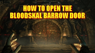 Skyrim Remastered  How to Open the Bloodskal Barrow Door Raven Rock Mine Bloodskal Blade Puzzle [upl. by Alih]