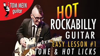 Hot Rockabilly Guitar Lesson 1  TONE AND LICKS [upl. by Grissel]