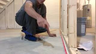 Installing carpet strips on concrete subfloor [upl. by Adina]