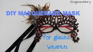 DIY Masquerade Mask for Glasses Wearers [upl. by Nerte170]