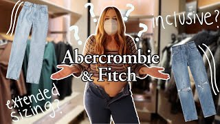 trying on abercrombies NEW sizing INSIDE THE FITTING ROOM [upl. by Erialb]