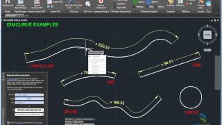 DimCurve  dimensioning curve length in AutoCAD [upl. by Jones250]