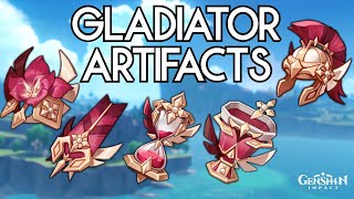 Farm Gladiators Finale Artifacts  Genshin Impact [upl. by Kihtrak94]