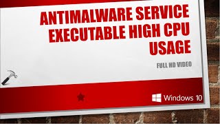 Solved Antimalware Service Executable High CPU Usage [upl. by Celia]