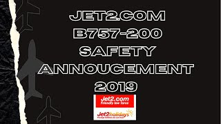 Jet2 Boeing 757 Safety Demo UPDATED FOR 2019 [upl. by Asemaj]