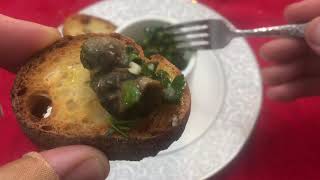 Maitre Jacques escargot Review  easy escargot in garlic butter recipe [upl. by Elleirb]