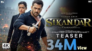 Sikandar trailer  Sikandar Movie Teaser Hindi  Official Teaser Sikandar 2025 teaser salmankhan [upl. by Asiat]