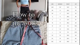 How to Measure jeans  How to know your denim size [upl. by Lihcox25]