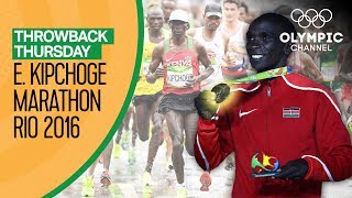 Eliud Kipchoge wins Mens Marathon  Rio 2016  Throwback Thursday [upl. by Yhtomiht755]