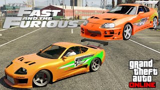 GTA 5  FampF 1 Movie Build  Brians Toyota Supra  Jester Classic Customization [upl. by Yboj645]