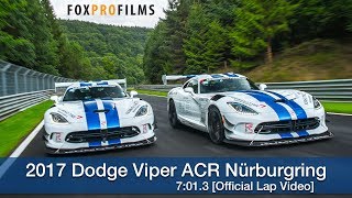 2017 Dodge Viper ACR Nürburgring 7013 Official Lap Video [upl. by Nihcas]