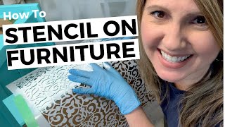 How To Stencil On Furniture [upl. by Sosthina145]