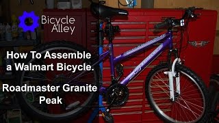 How to assemble a Walmart Bicycle  Roadmaster Granite Peak [upl. by Yerac]