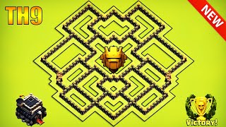 Diseño de Ayuntamiento 9 Subida de Copas Clash of Clans 2023 [upl. by Hiltan499]