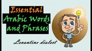 Essential Arabic Words and Phrases for Beginners  Levantine Arabic Basics  Lesson 2 [upl. by Seaden]