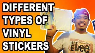 DIFFERENT TYPES OF VINYL STICKERS  HOW TO PRINT SOLID BLACK STICKER  Marlon Ubaldo [upl. by Reinnej]