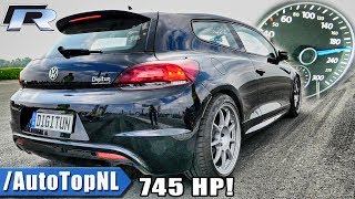 745HP VW Scirocco R 20 TSI  ACCELERATION SOUND amp 12 MILE by AutoTopNL [upl. by Anagrom]