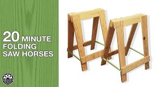 20 Minute Folding Sawhorses [upl. by Suivatal]