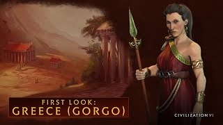 CIVILIZATION VI  First Look Greece Gorgo [upl. by Nnylhtak]