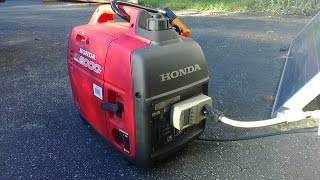 Honda EU2000I Generator load test with Overload [upl. by Alleynad]