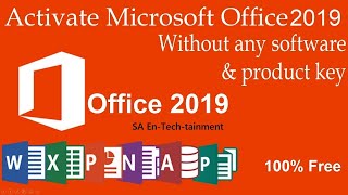 HOW TO ACTIVATE MS OFFICE 2019 PROFESSIONAL PLUS  FREE TAMIL [upl. by Kcyred470]