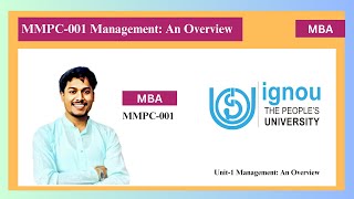 MMPC1 Unit1 Management An Overview Full Lecture By Kishan Kanaujia [upl. by Glover]