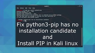 How to install python3 pip in Kali Linux [upl. by Llednew]