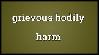 Grievous bodily harm Meaning [upl. by Semadar]