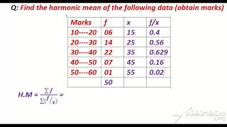 Harmonic mean 😎 Simple Calculation✍ [upl. by Lettig]