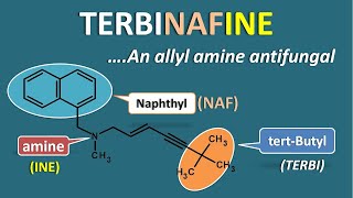 Terbinafine  An allyl amine antifungal agent  Mechanism and uses [upl. by Phillane]