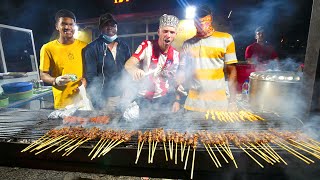 Nighttime OMANI STREET FOOD in Muscat Mishkak Omani Burgers amp Lamb Chops  Oman [upl. by Speroni]