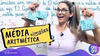 MÉDIA ARITMÉTICA SIMPLES  MEDIANA E MODA  \Prof Gis [upl. by Joell382]