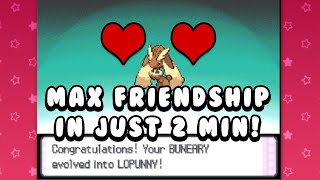 Friendship Underflow Tutorial  Pokémon Diamond and Pearl Max Friendship Guide Fast Evolutions [upl. by Kcirdde]