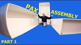 IKEA PAX Wardrobe Assembly PART 1 [upl. by Ellevehc]