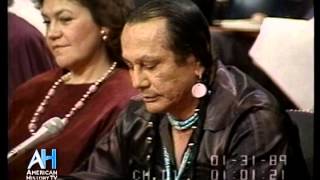 1989  American Indian Activist Russell Means testifies at Senate Hearing [upl. by Kiehl]