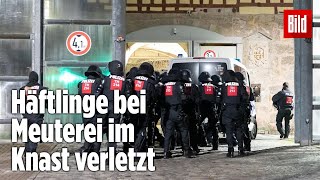 Gefängnismeuterei Polizei stürmt Knast in Thüringen  JVA Untermaßfeld [upl. by Tenrag]