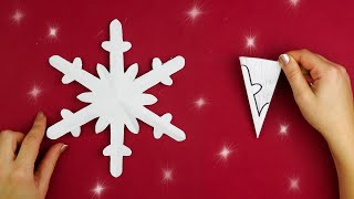 Cómo hacer un copo de nieve de papel en 5 minutos Simple [upl. by Eceinehs]