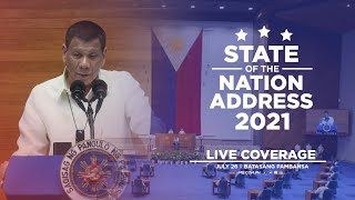 SONA 2021 President Dutertes 6th State of the Nation Address [upl. by Sarid]