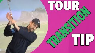 Easy Golf Transition Tip  Pro Swing Feel For Downswing [upl. by Ahsii]