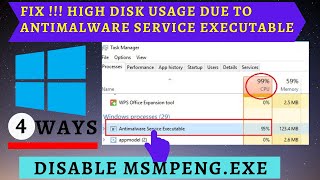 Antimalware Service Executable Msmpengexe high disk usage4 ways to fix  Lotusgeek [upl. by Ereynihc]